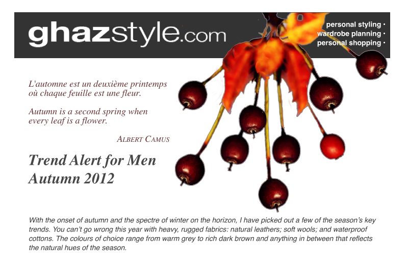 ghazstyle trend alert men autumn 2012