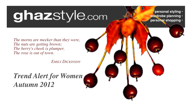 ghazstyle trend alert women autumn 2012