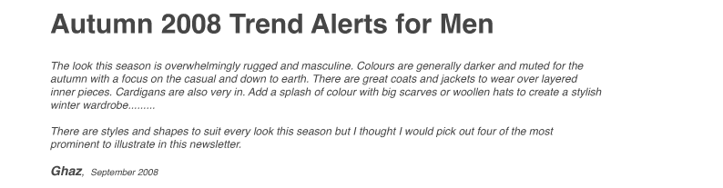 Autumn 2008 Trend Alerts